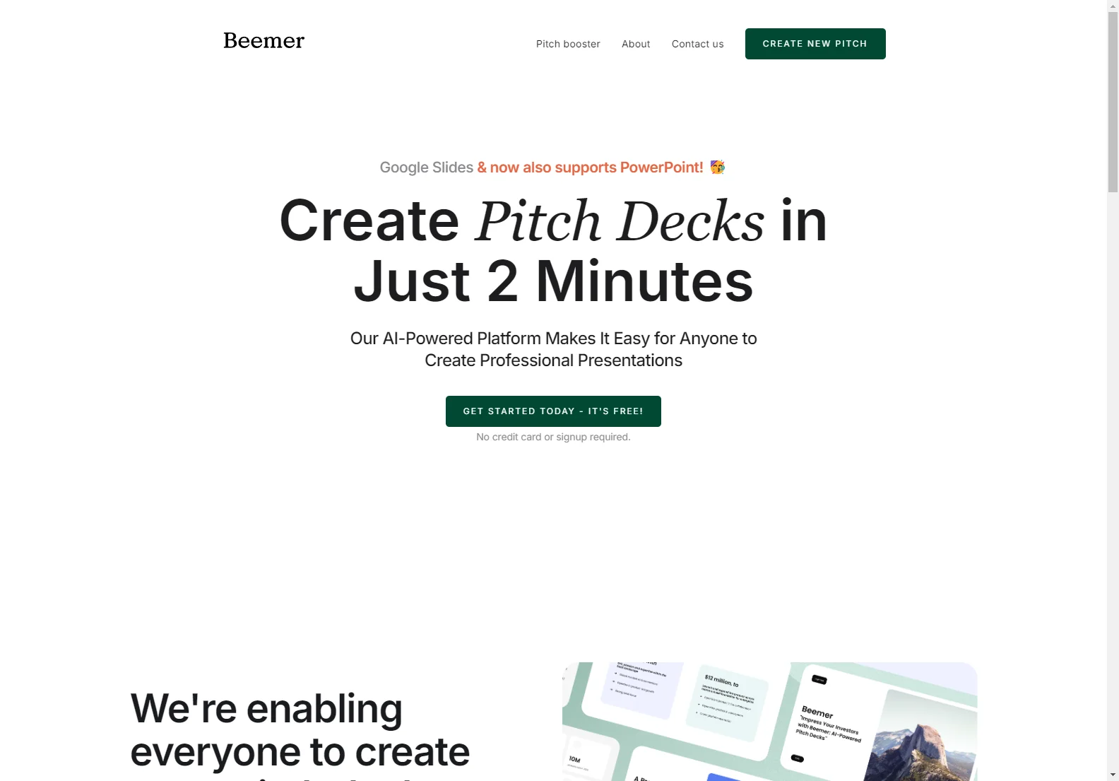 Beemer: AI-Powered Pitch Deck Generator - Create Professional Presentations in Minutes