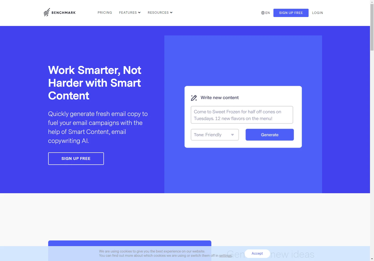 Smart Content: AI-Powered Email Copywriting for Benchmark Email