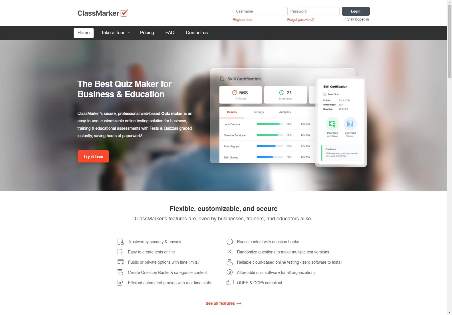 ClassMarker: The Best Online Quiz Maker for Business and Education