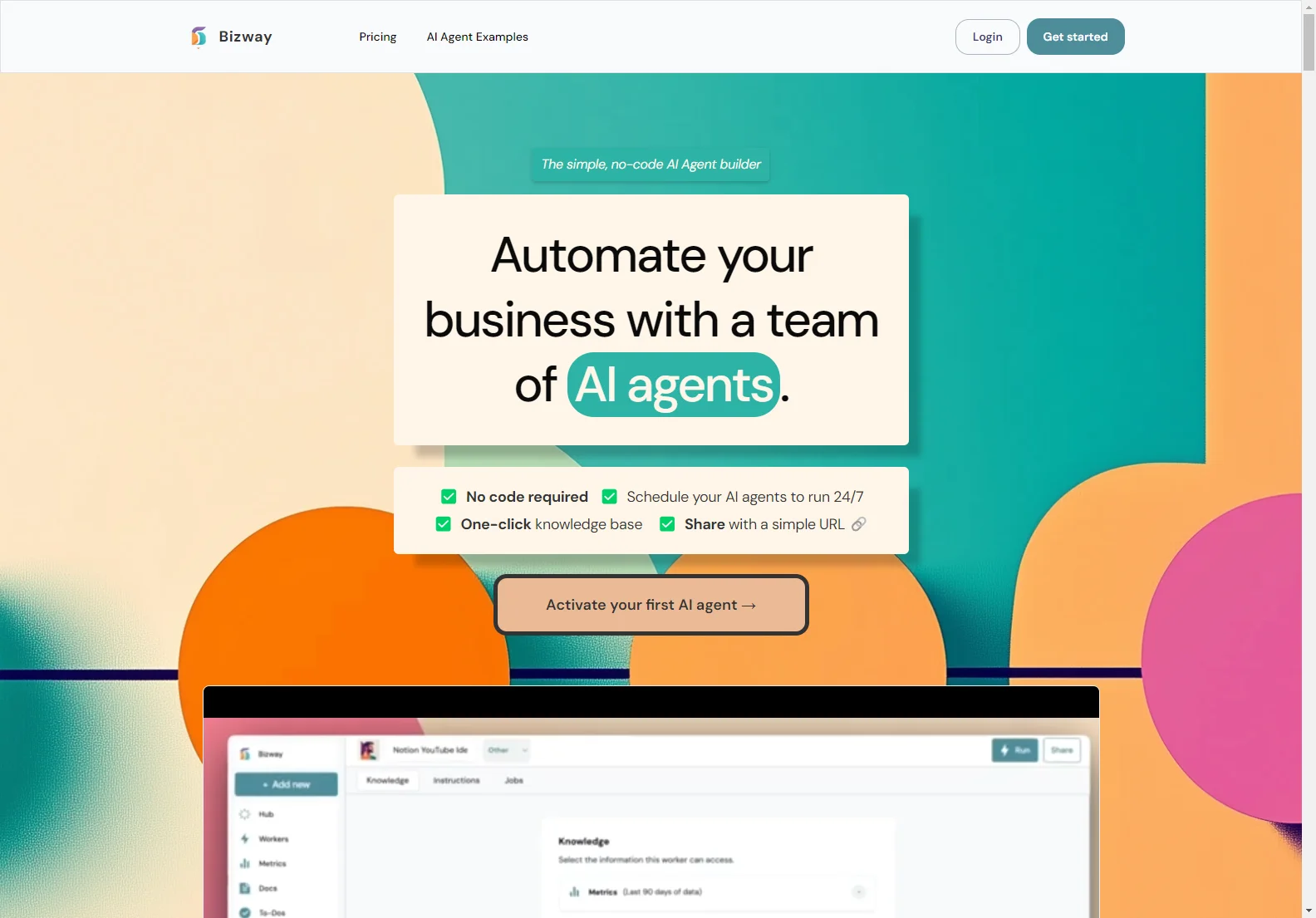 Bizway: No-Code AI Workers for Business Automation