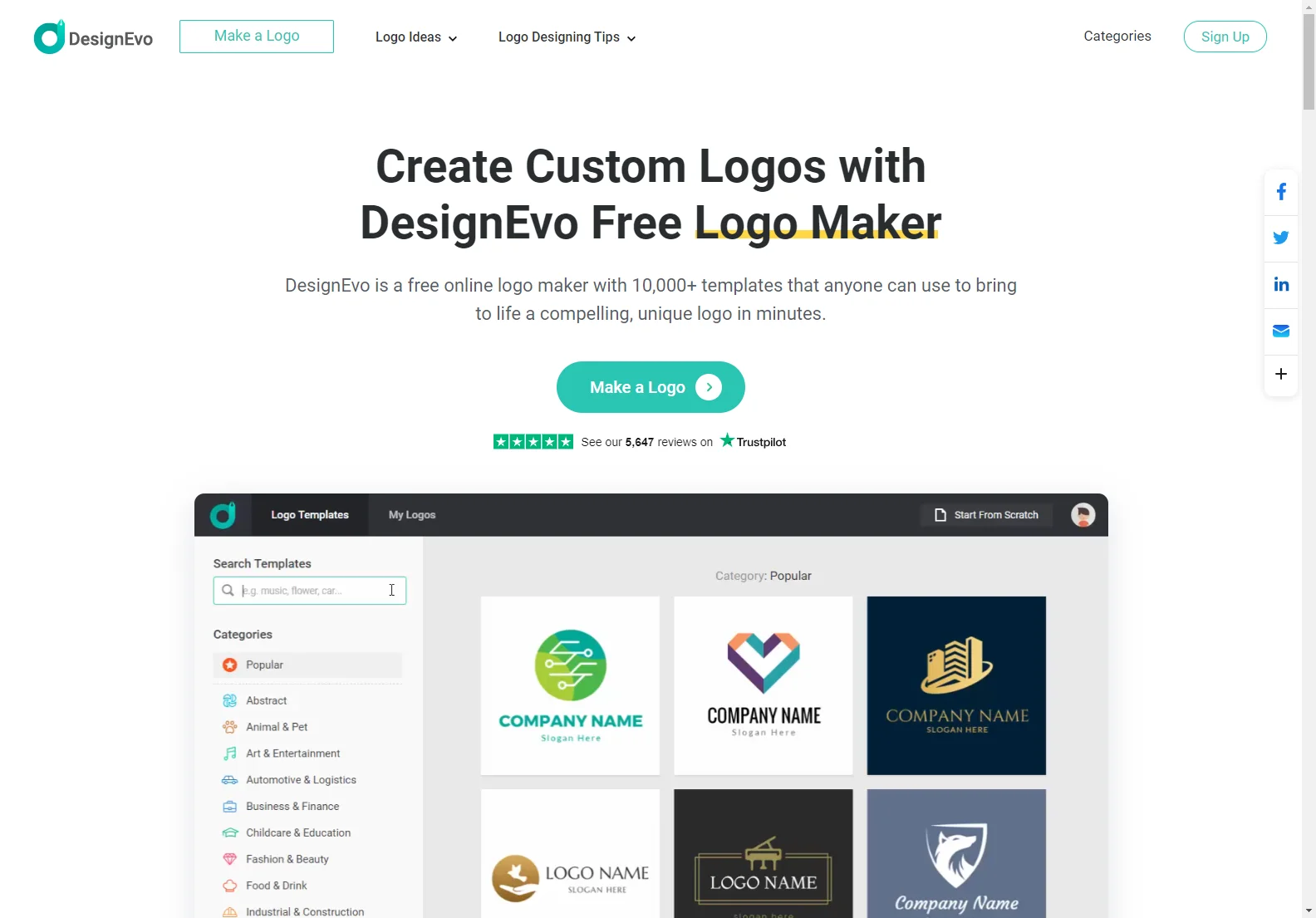 DesignEvo: Free Online Logo Maker for Stunning Brand Logos