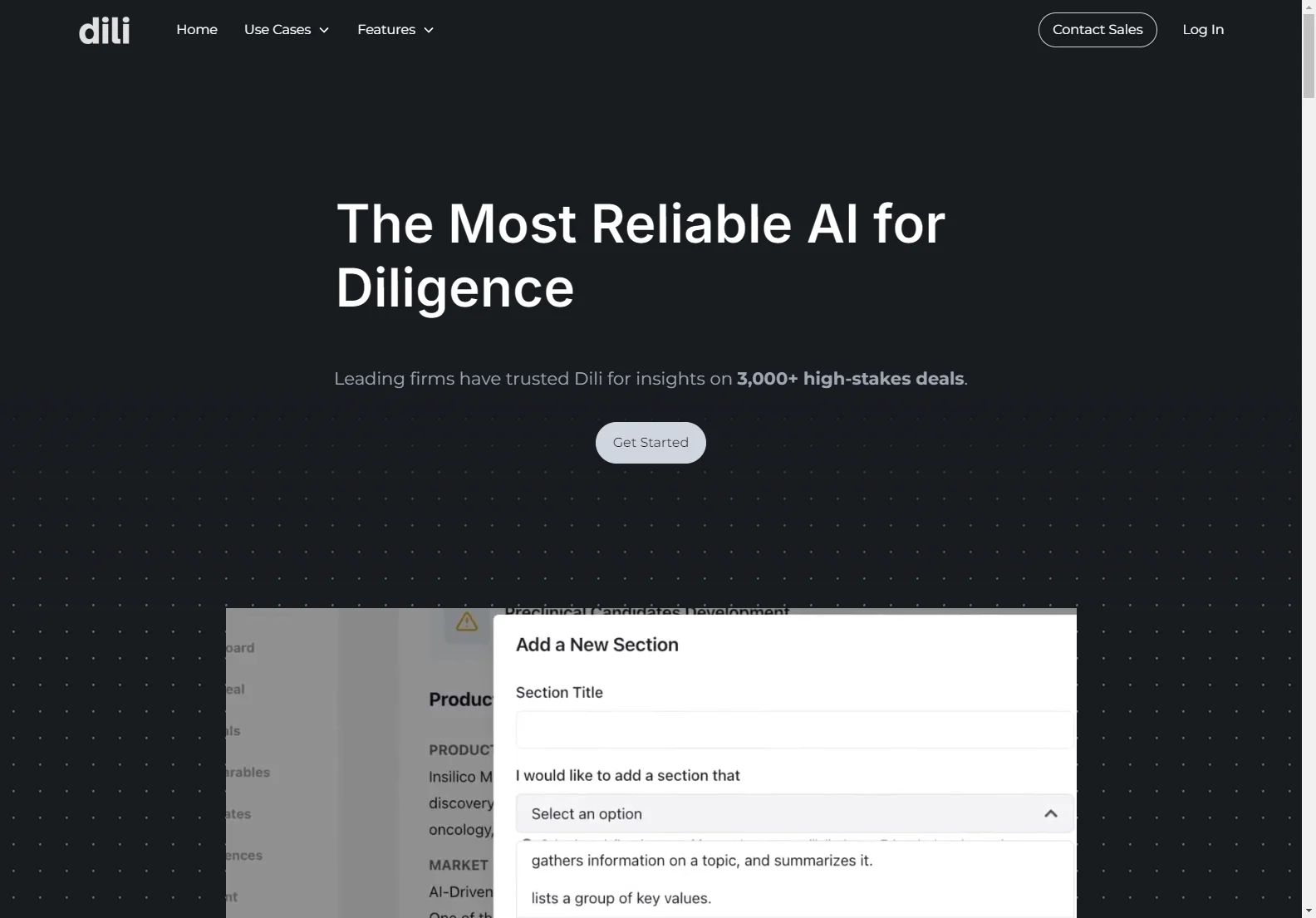 Dili: AI-Powered Diligence Platform for Accurate & Efficient Dealmaking