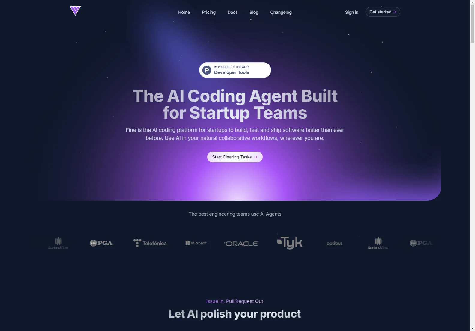 Fine: AI Coding Agent for Startups - Accelerate Software Development