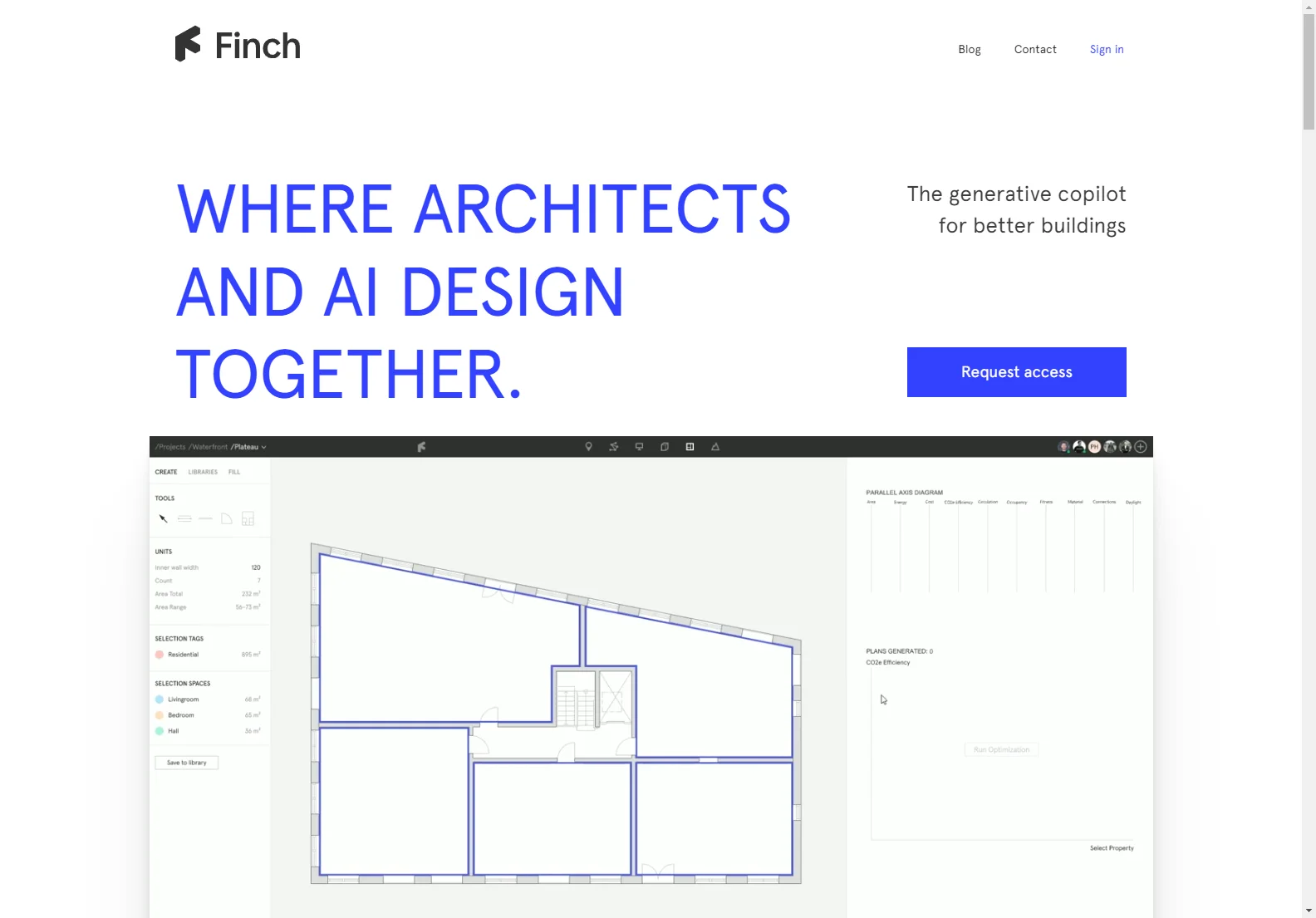 Finch: AI-Powered Architectural Design Tool for Optimized Buildings