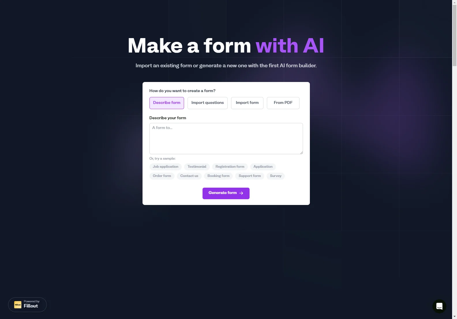 AI Form Generator: Create Online Forms Effortlessly with AI