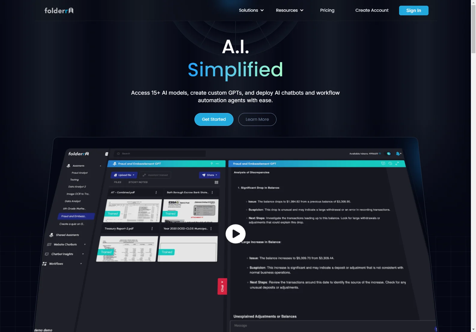 Folderr: AI Simplified - Access 15+ AI Models & Automate Workflows