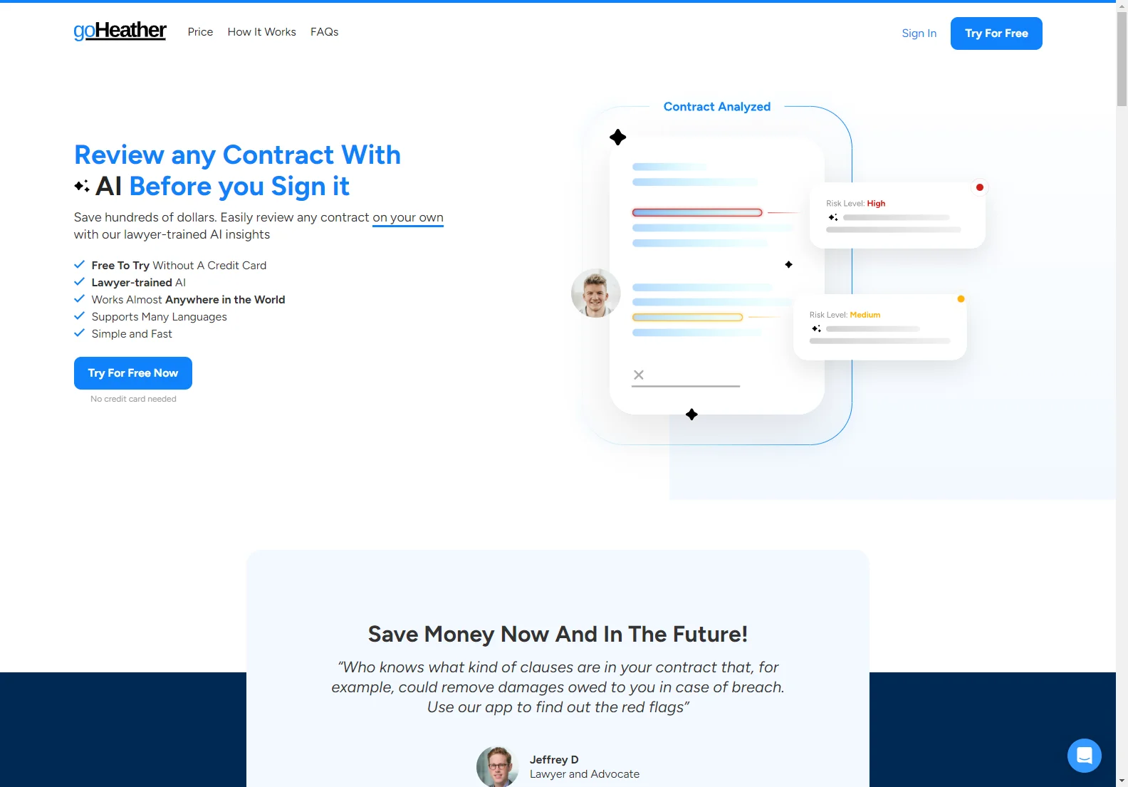 AI Contract Review: GoHeather - Your AI-Powered Legal Assistant