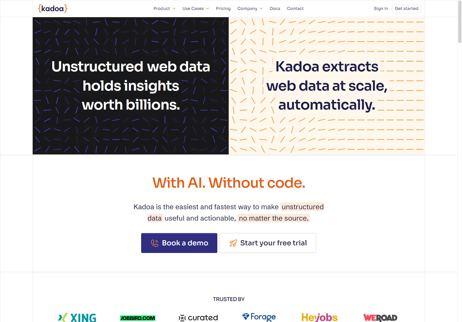 Kadoa: AI-Powered Web Data Extraction for Actionable Insights