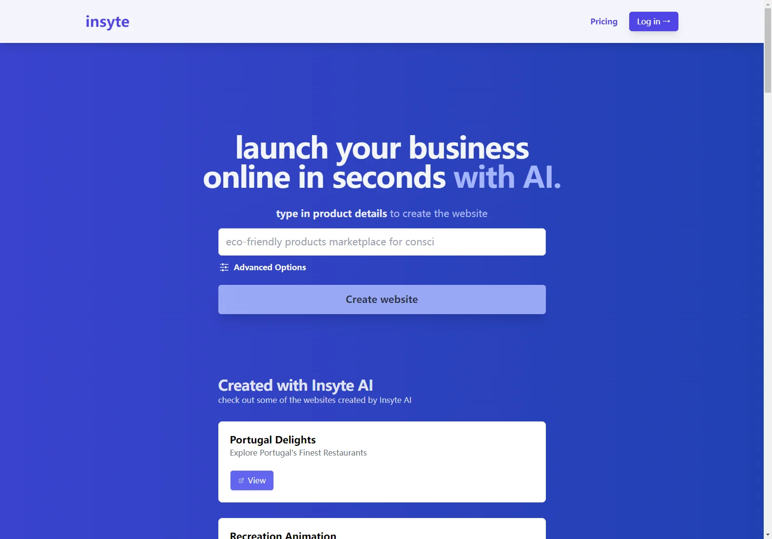 Insyte AI: Build Your Business Website in Seconds with AI