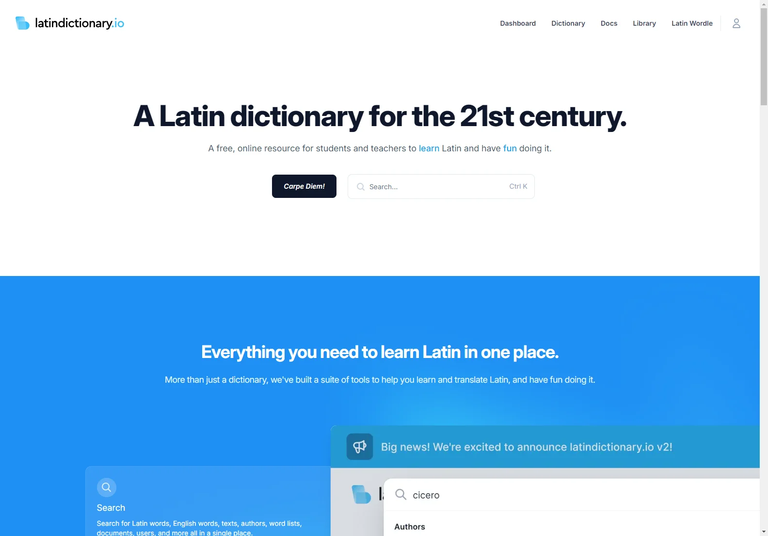 latindictionary.io: Your Free Online Latin Dictionary and Learning Platform