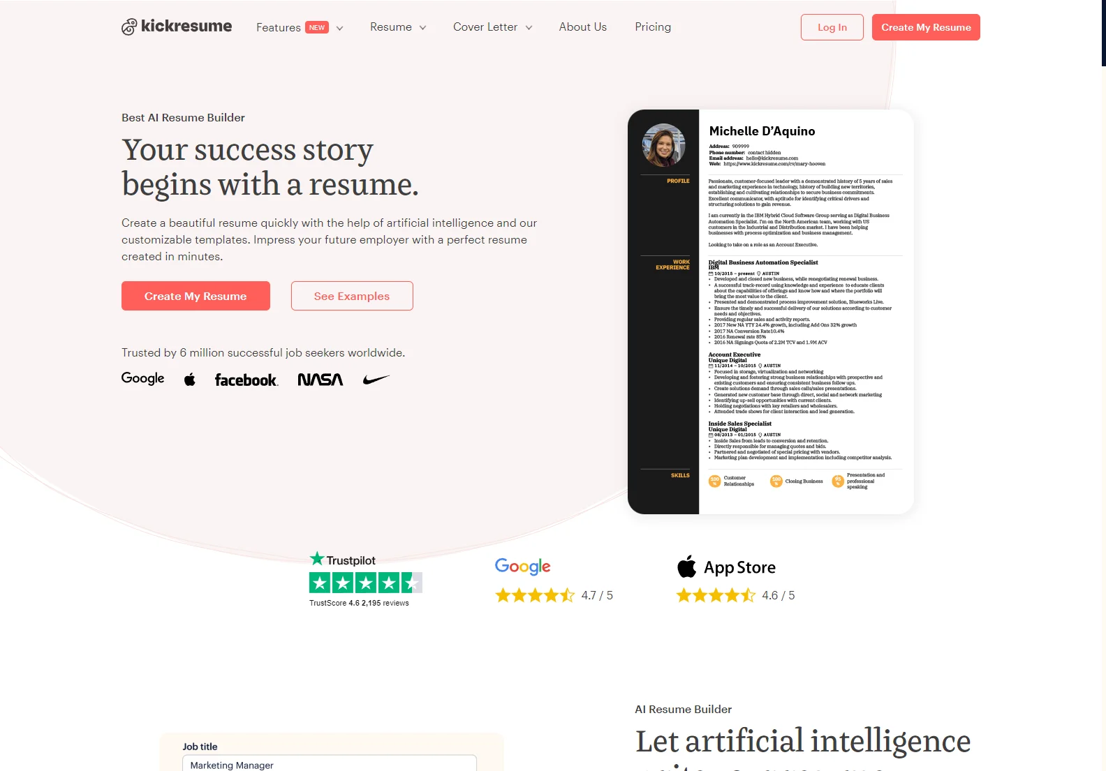 Kickresume: AI-Powered Resume & Cover Letter Builder for Job Seekers