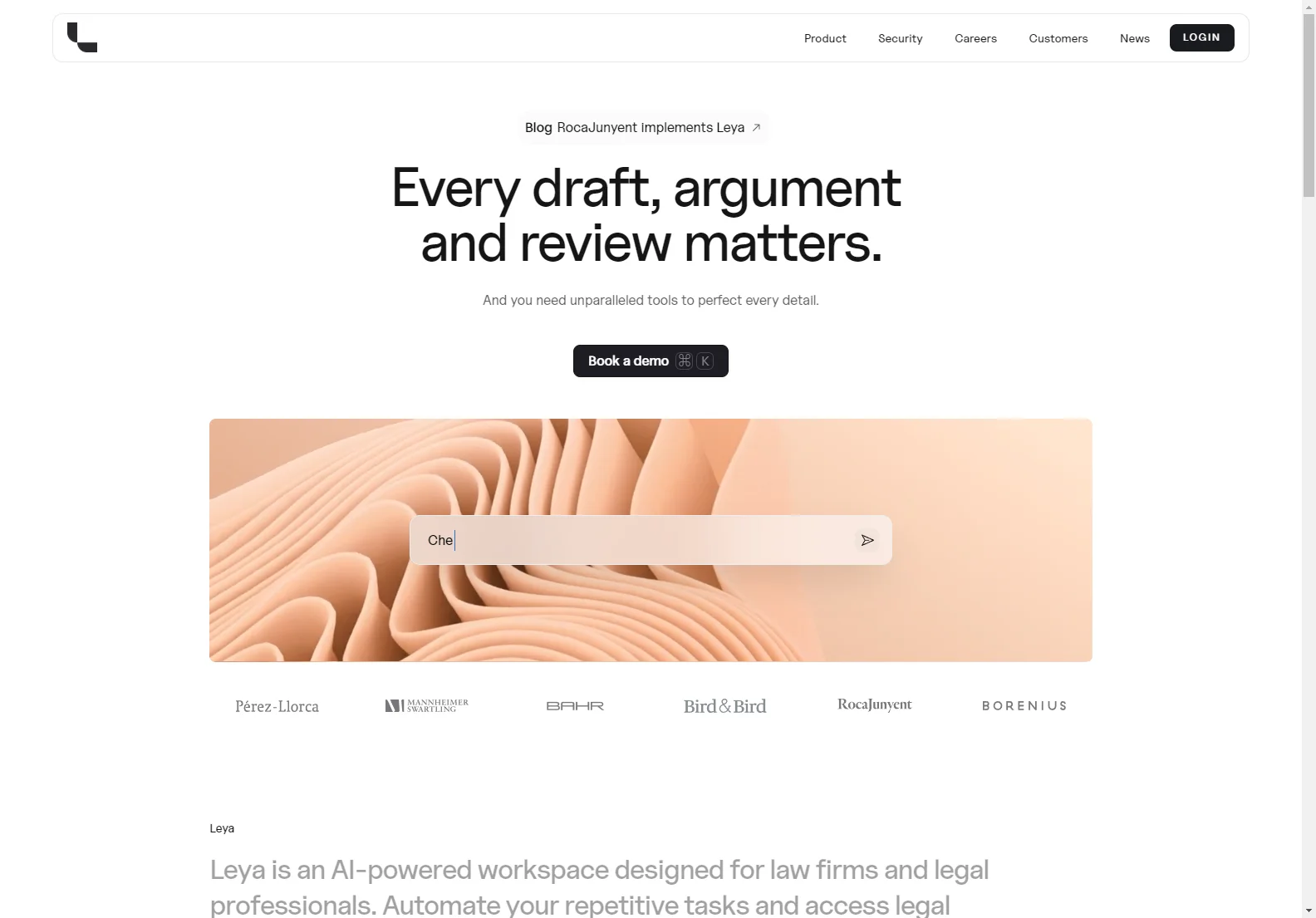 Leya: AI-Powered Legal Workspace for Enhanced Productivity and Efficiency