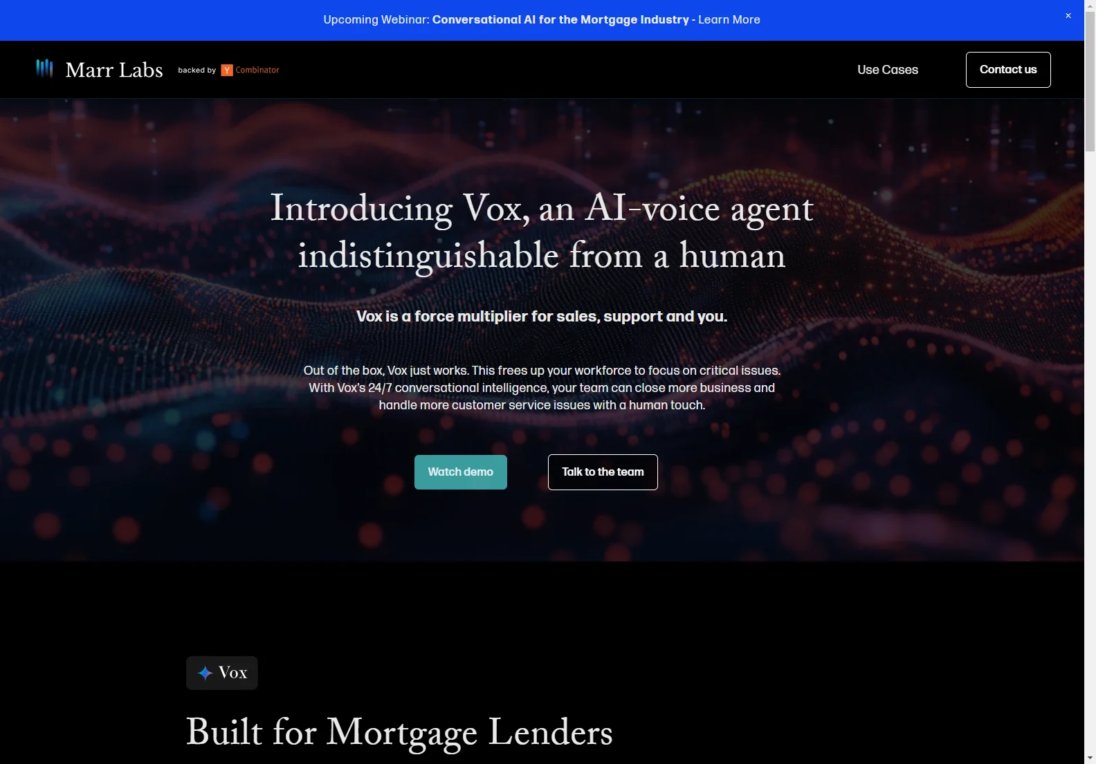 Marr Labs: Vox - Human-Like AI Voice Agent for Sales, Support & More