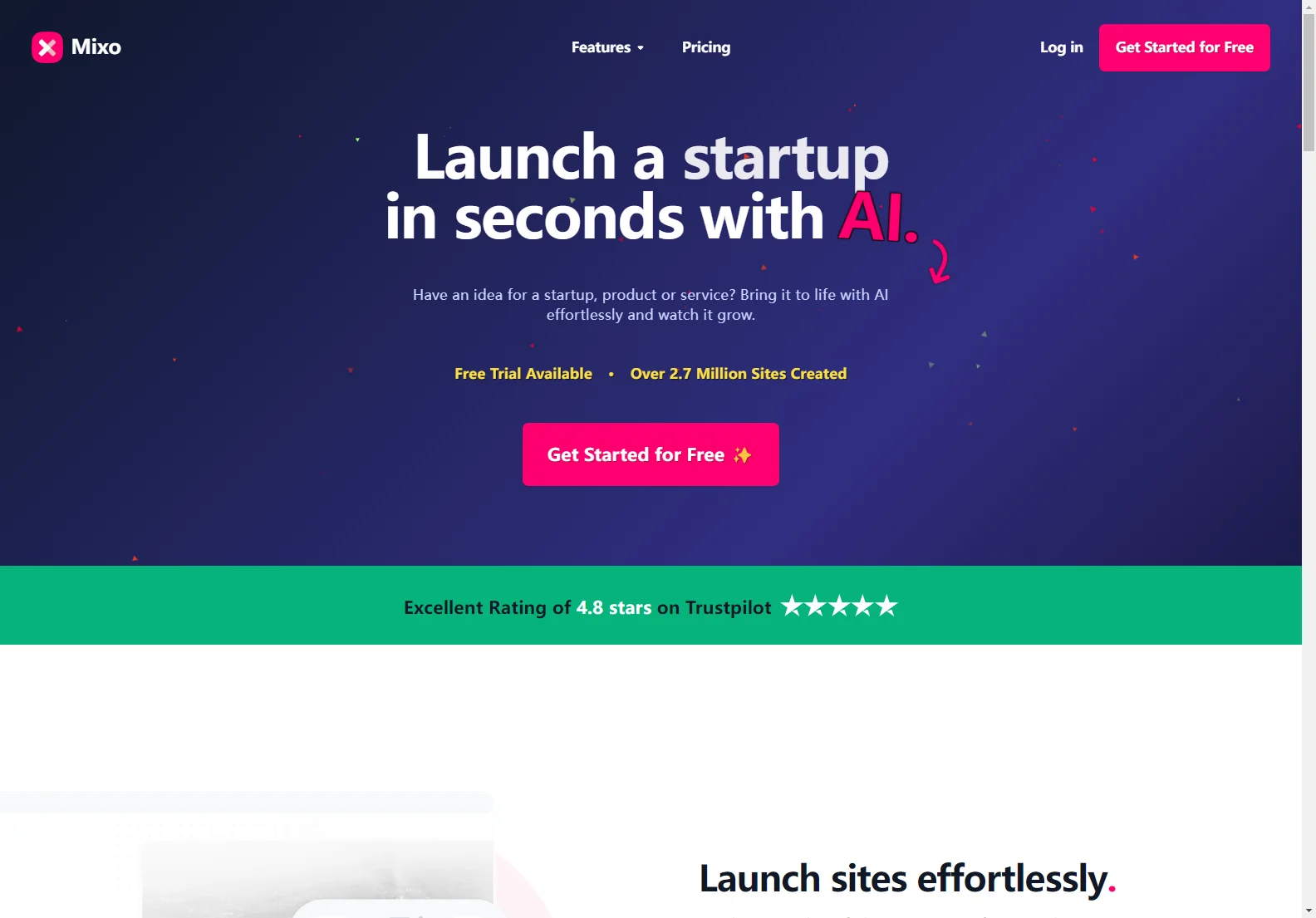 Mixo: AI Website Builder for Effortless Business Launch