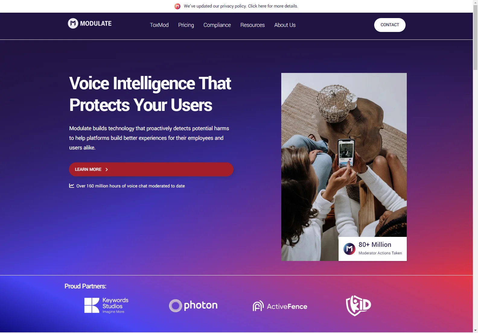 Modulate: Proactive Voice Intelligence for Safer Online Communities