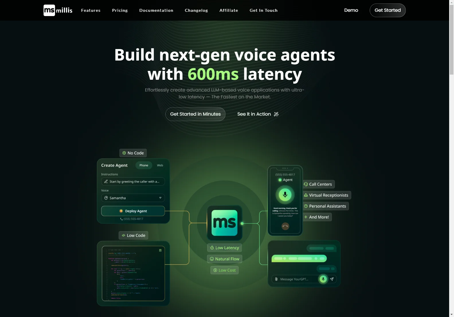 Millis AI: Build Next-Gen Voice Agents with Ultra-Low 600ms Latency