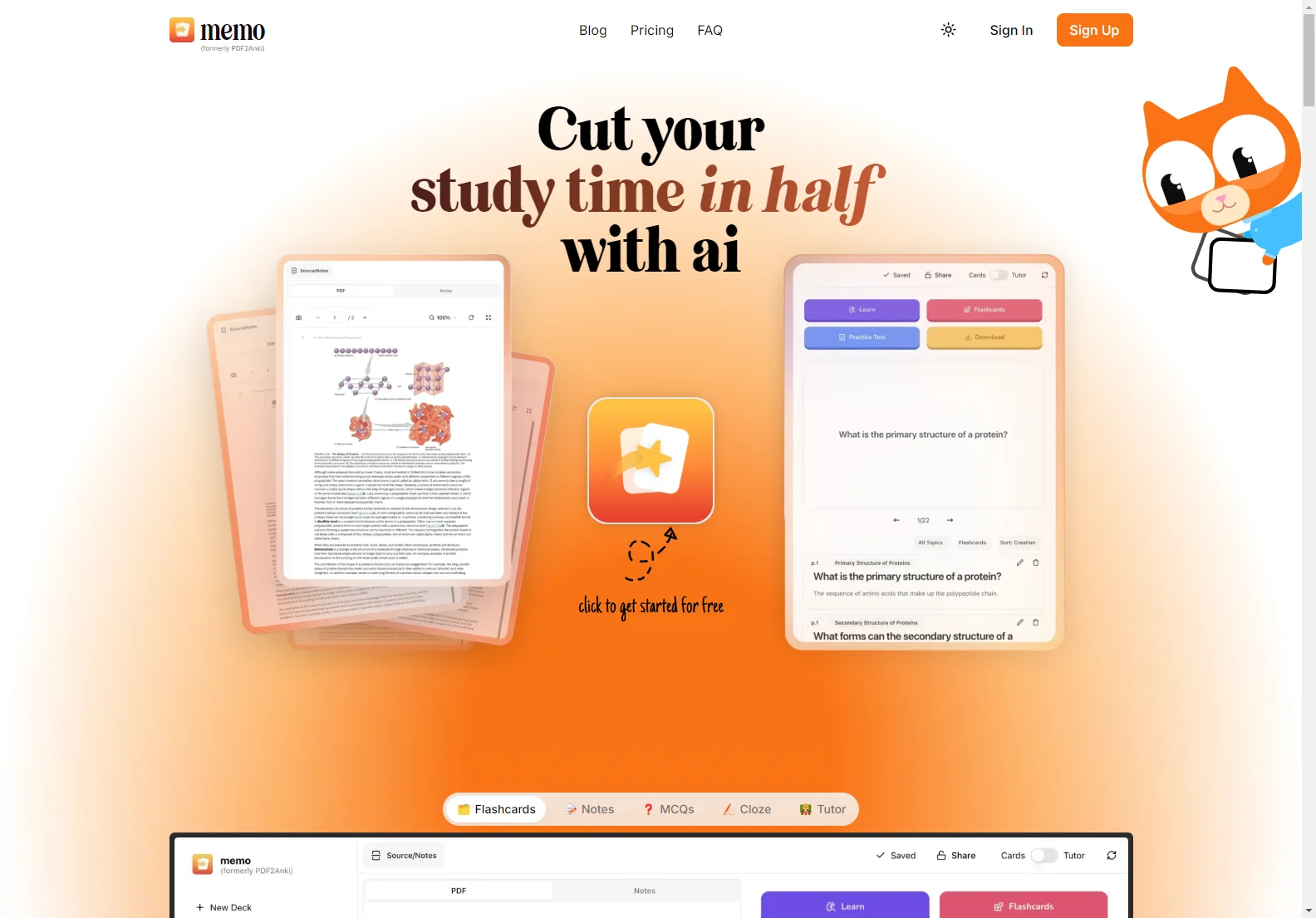 Memo AI: AI-Powered Flashcards & Study Tools to Cut Your Study Time in Half