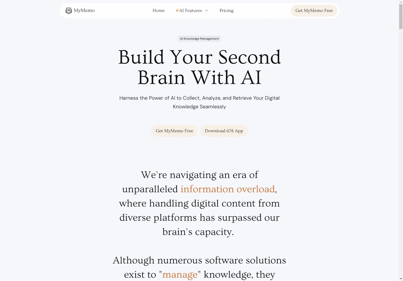 MyMemo: AI-Powered Knowledge Management for Your Second Brain