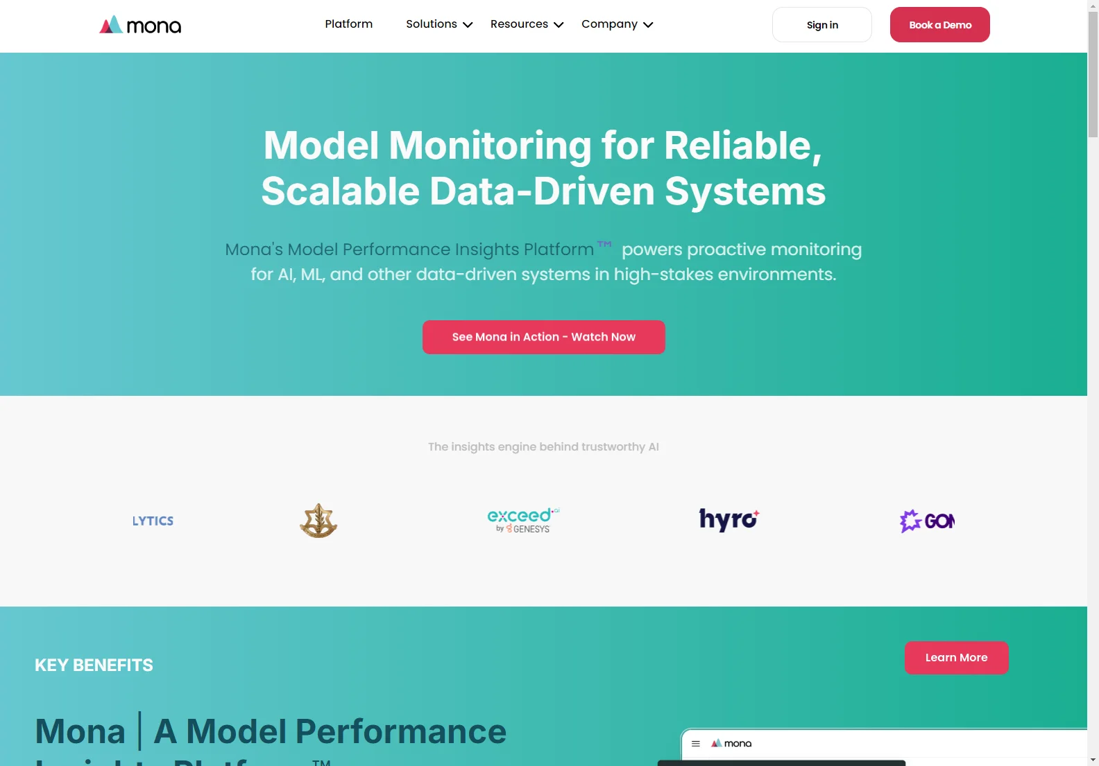 Mona: Proactive AI & ML Monitoring for Reliable Data-Driven Systems