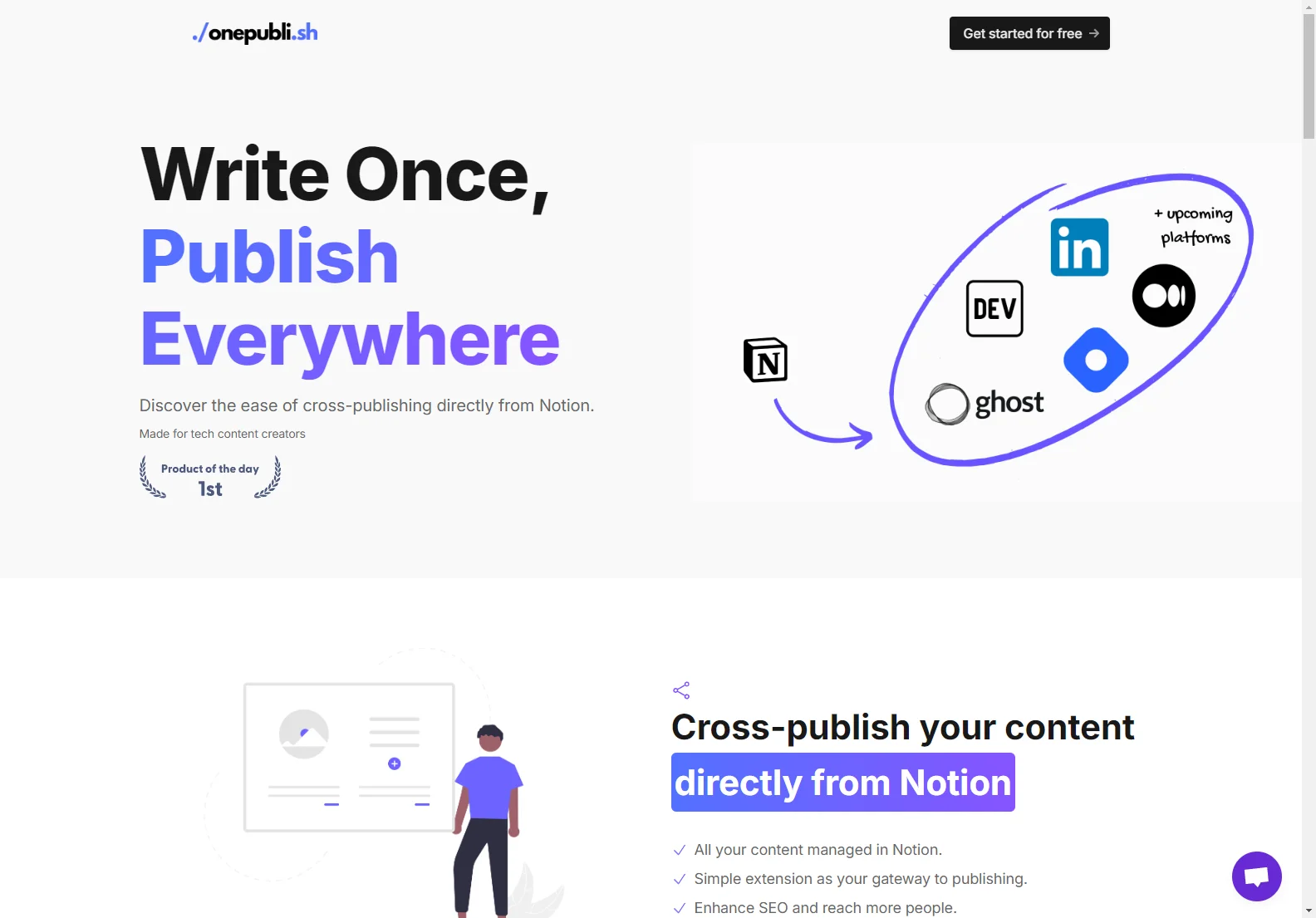 One Publish: Cross-Publish Your Notion Content to Multiple Platforms