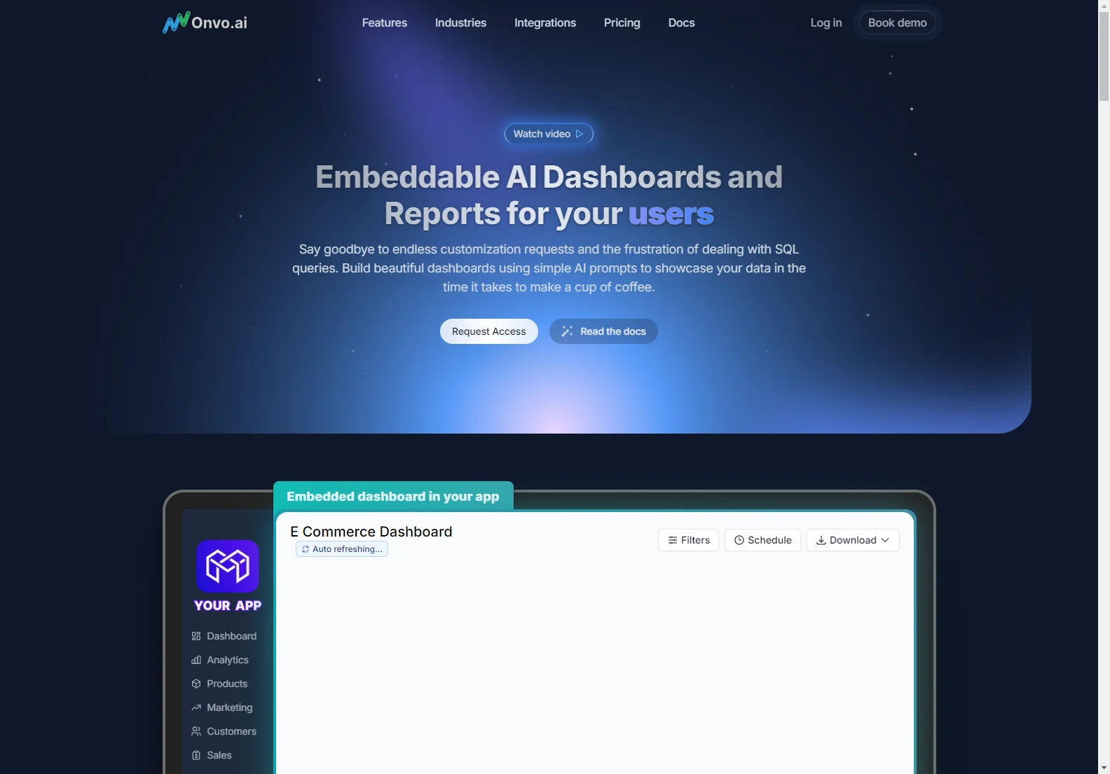 Onvo AI: Build & Embed AI-Powered Dashboards with Ease