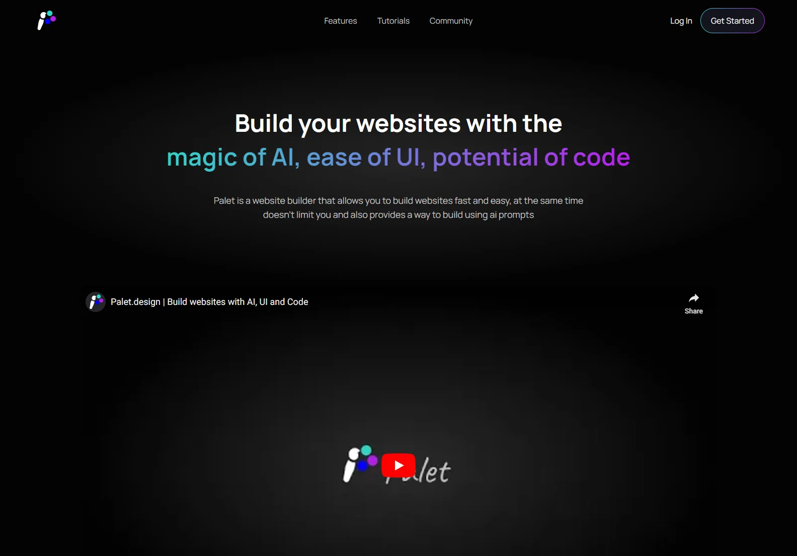 Palet: AI-Powered Website Builder for Stunning Interactive Websites