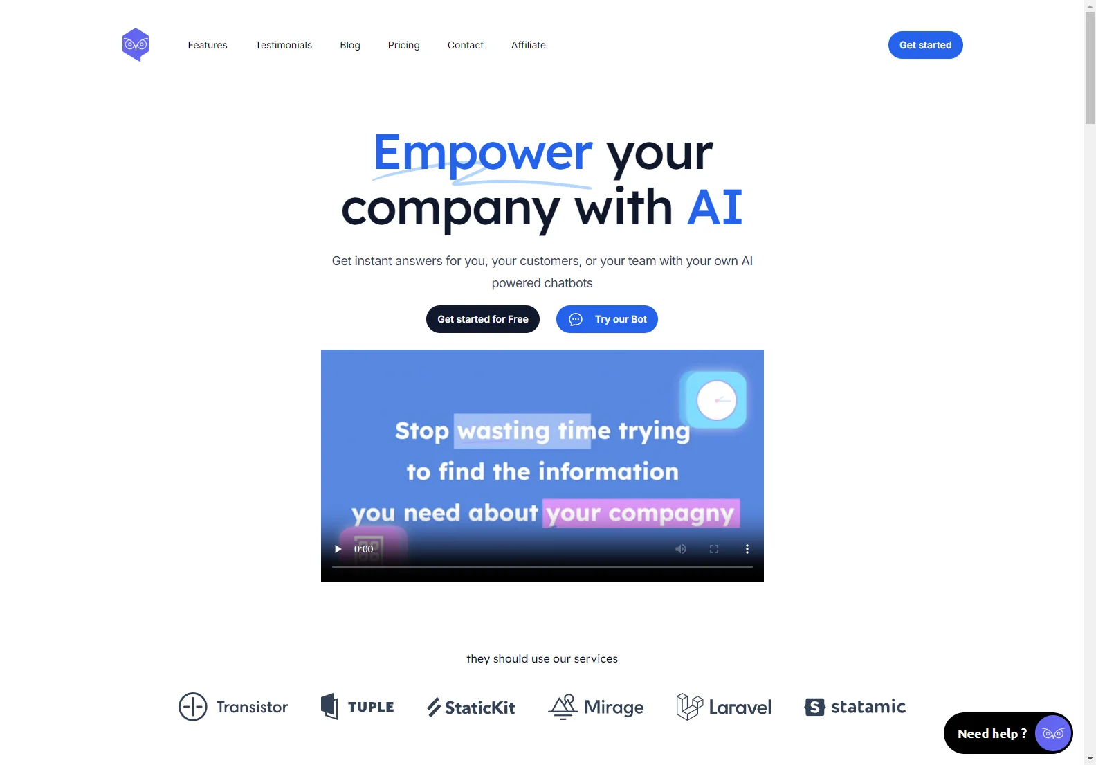 Owlbot: AI-Powered Chatbot for Instant Answers and Streamlined Data Analysis