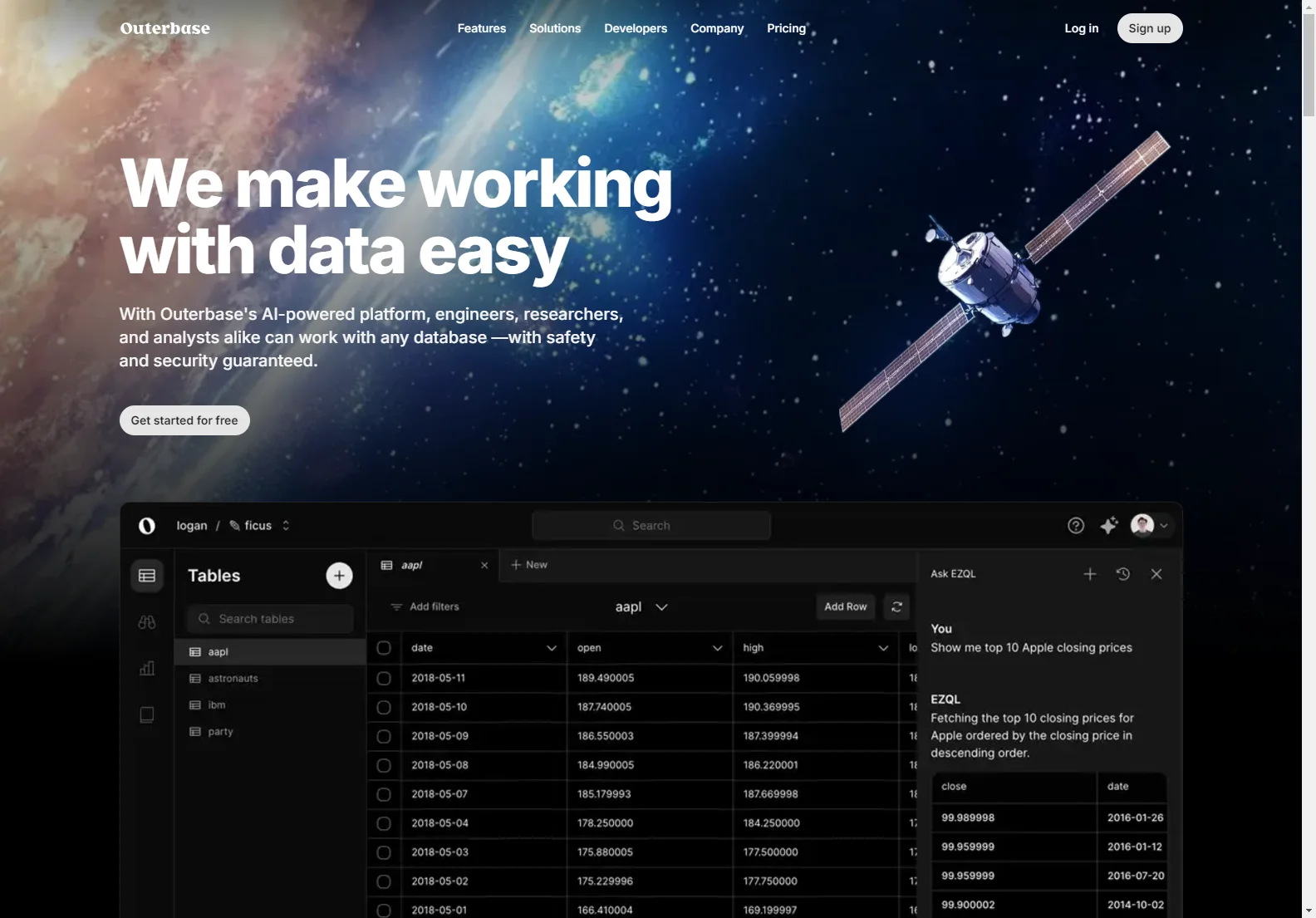 Outerbase: AI-Powered Database Platform for Simplified Data Analysis