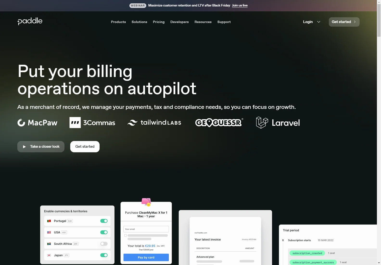 Paddle: Automate Billing, Taxes & Subscriptions for SaaS Growth