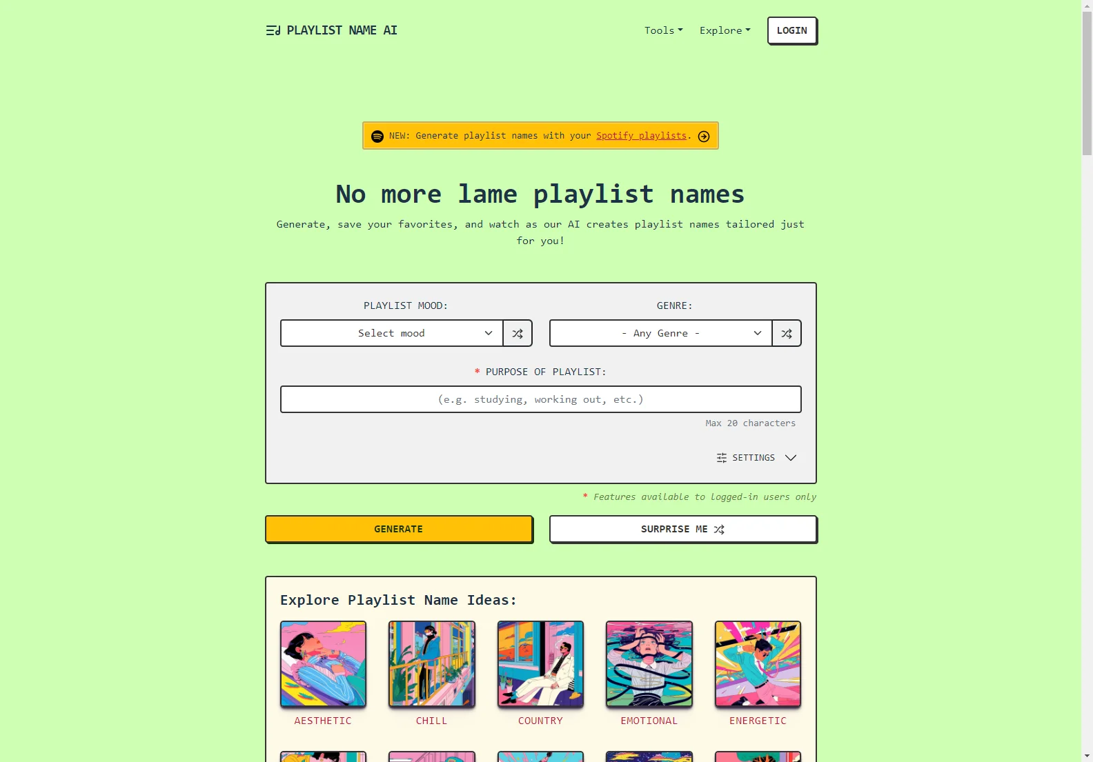 PlaylistName AI: Generate Creative Playlist Names with AI