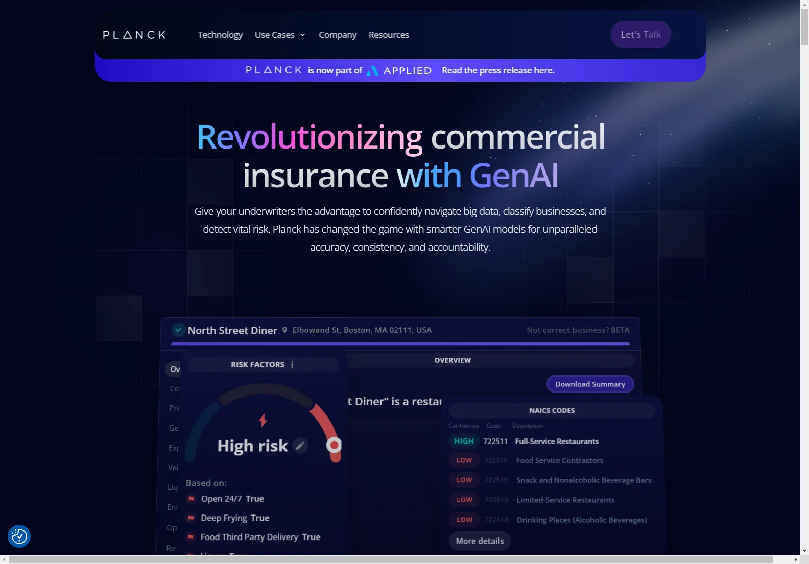 Planck: Revolutionizing Commercial Insurance Underwriting with Generative AI