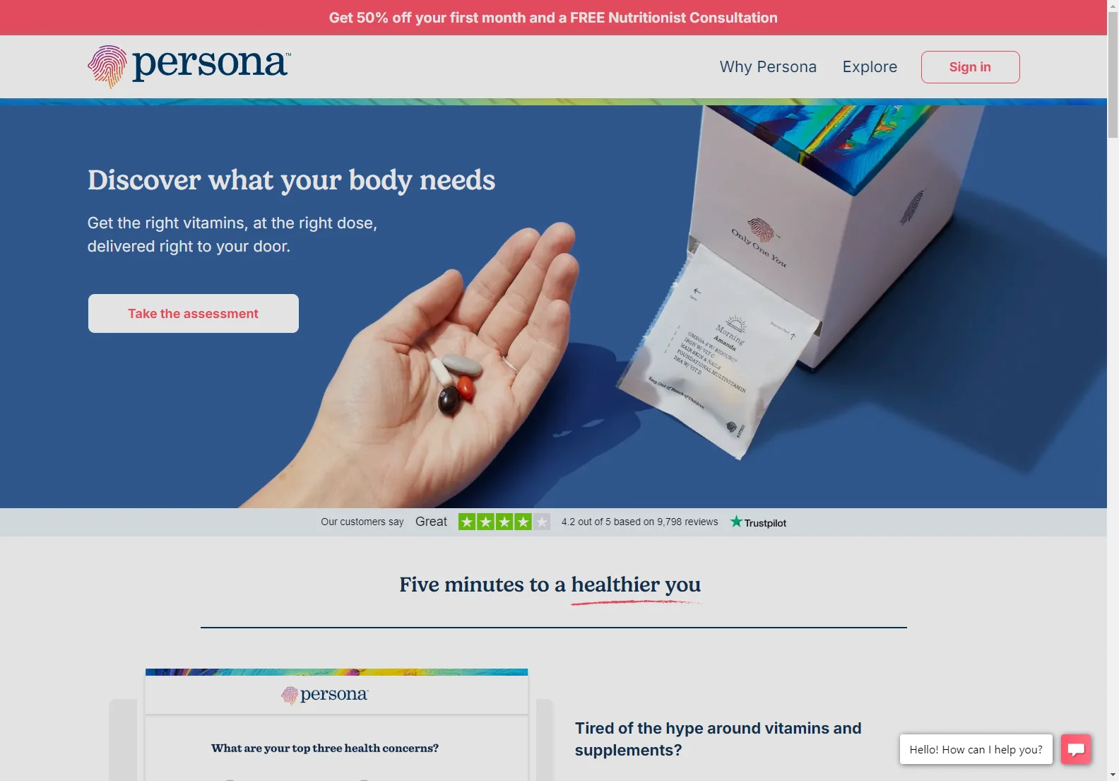 Persona Nutrition: Personalized Daily Vitamins for a Healthier You