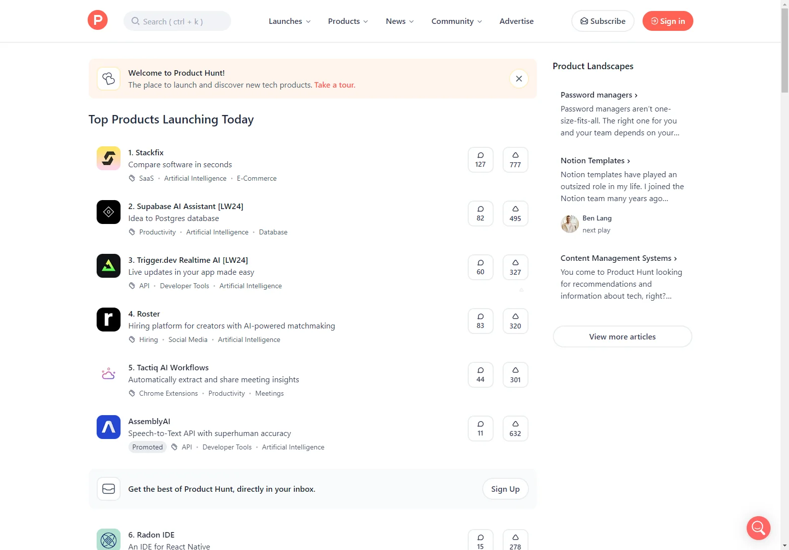 Product Hunt: Discover the Best New Tech Products