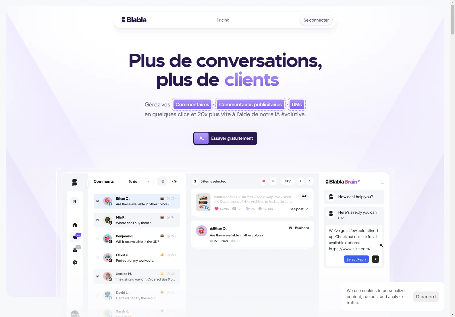 Blabla: AI-Powered Social Media Management for Increased Engagement and Revenue