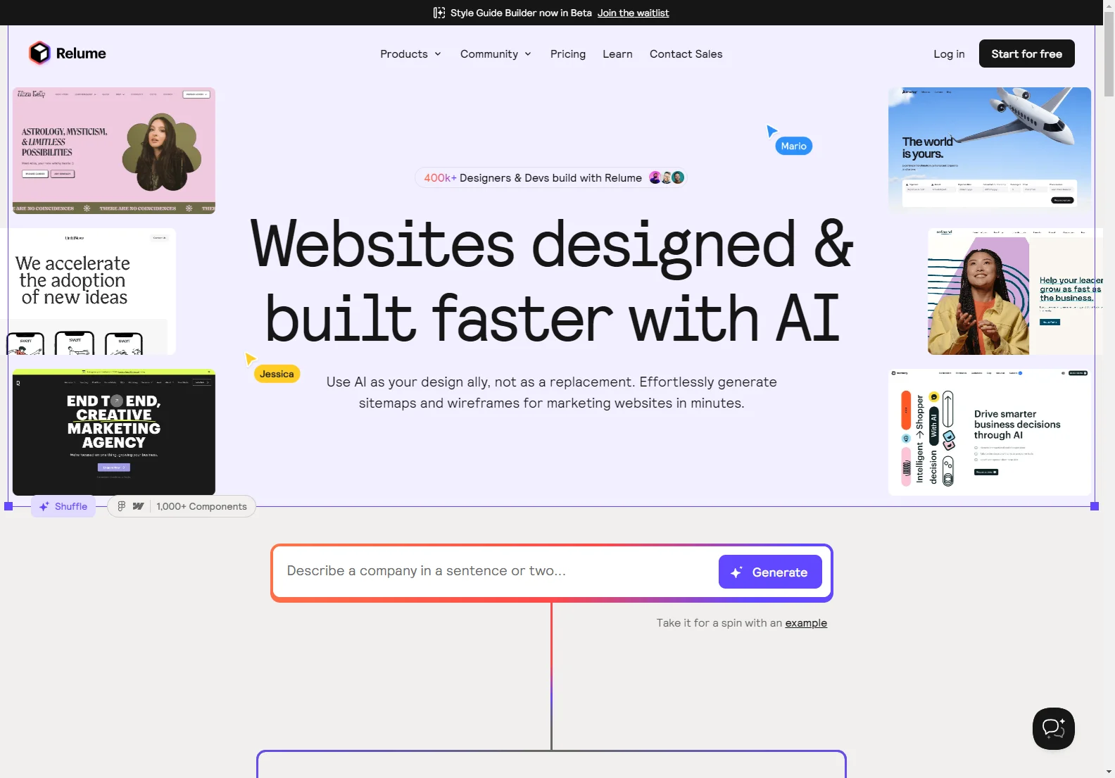 Relume AI Site Builder: Design Websites Faster with AI