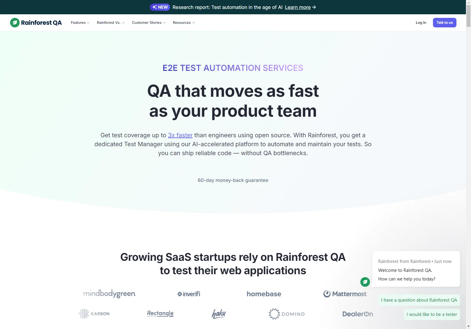 Rainforest QA: AI-Powered Test Automation for Faster SaaS Releases