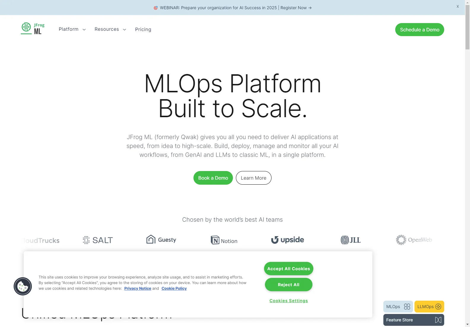 JFrog ML: Your Unified MLOps Platform for Scalable AI Development