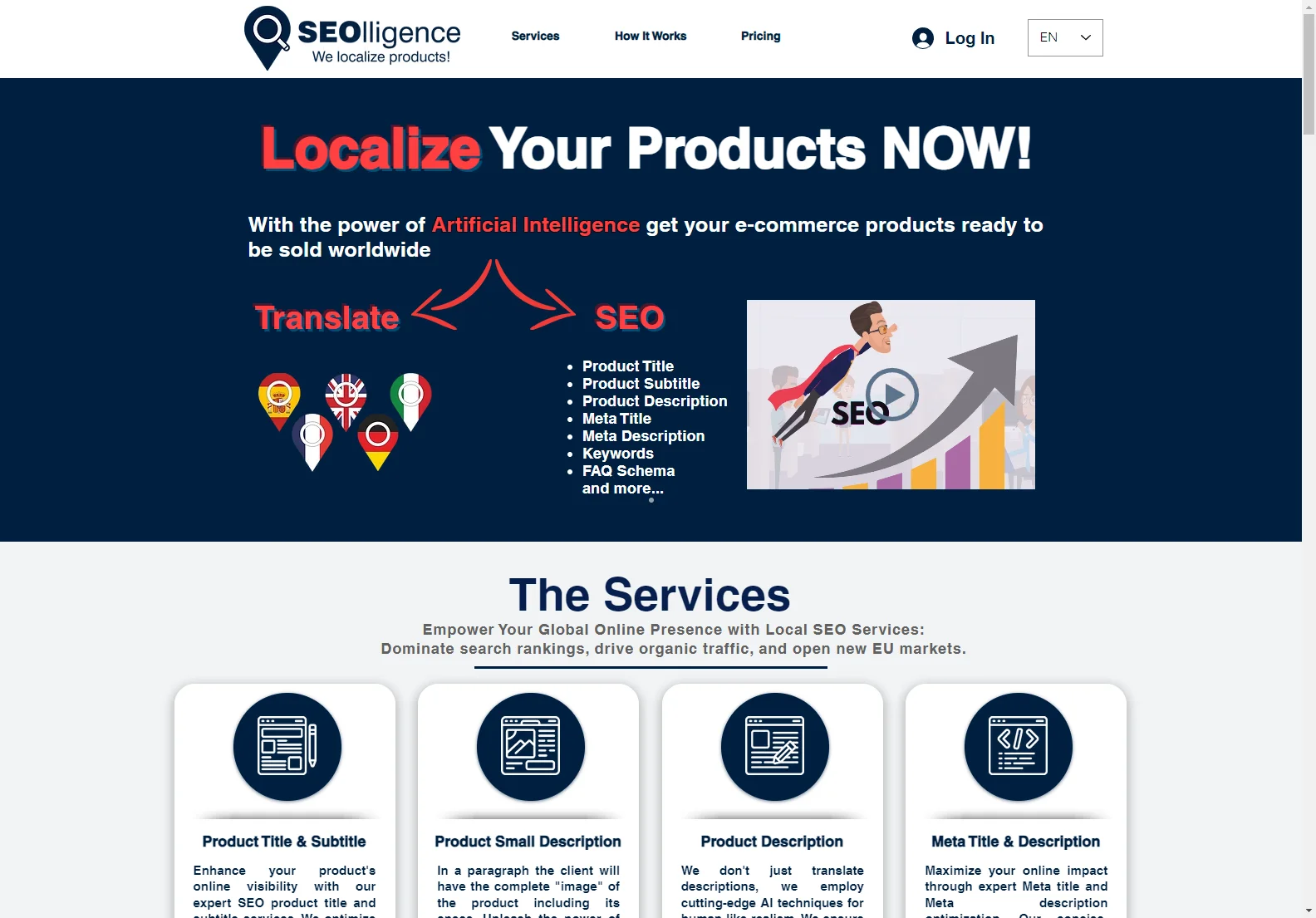 SEOlligence: AI-Powered SEO & Translation for Ecommerce Success