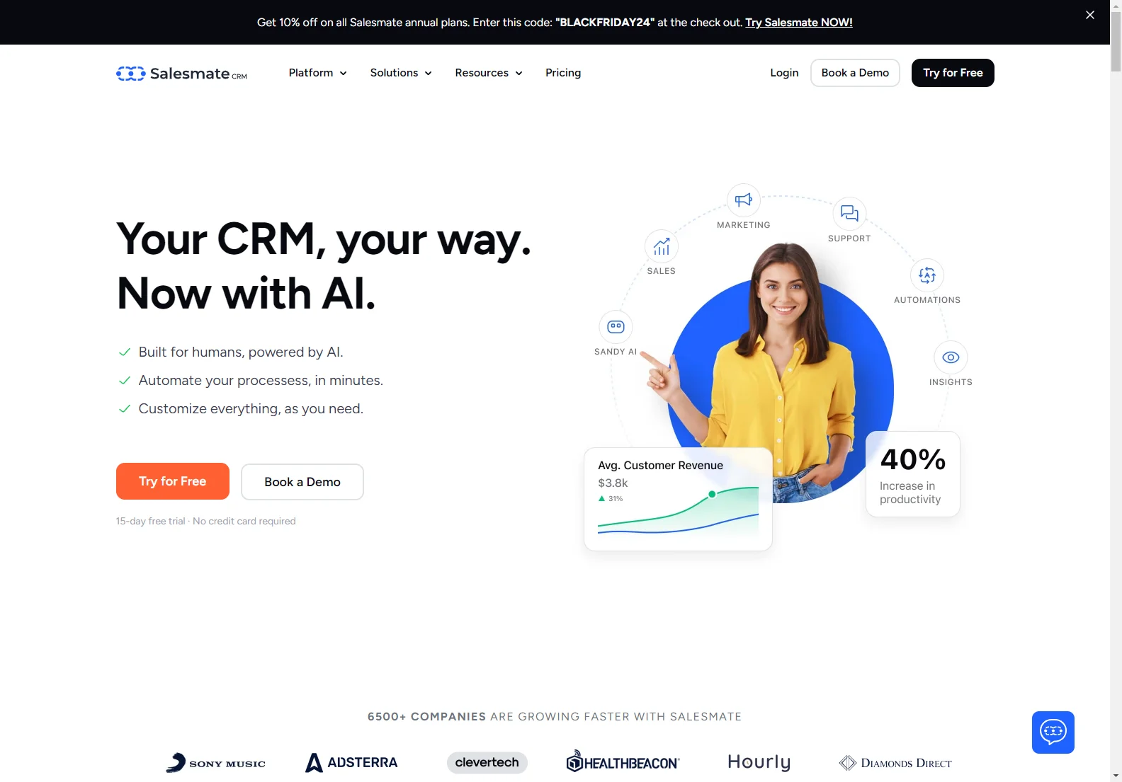 Salesmate: AI-Powered CRM for Enhanced Sales Automation and Team Productivity