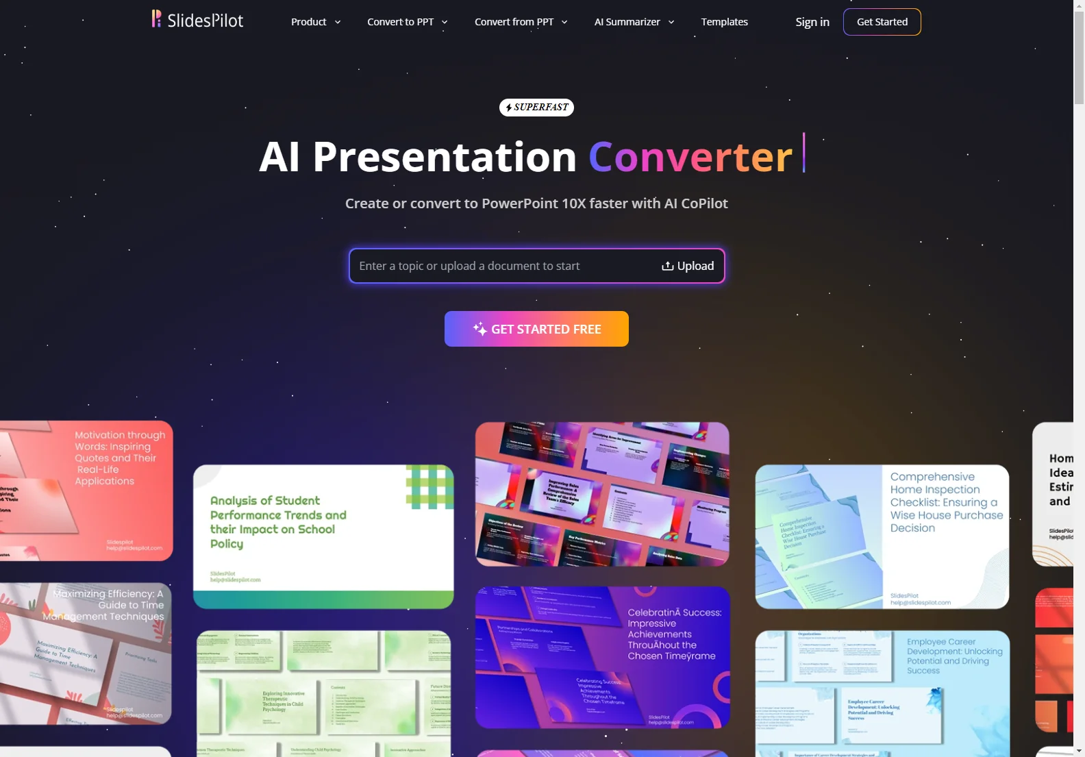 SlidesPilot: AI-Powered Presentation Generator & Converter