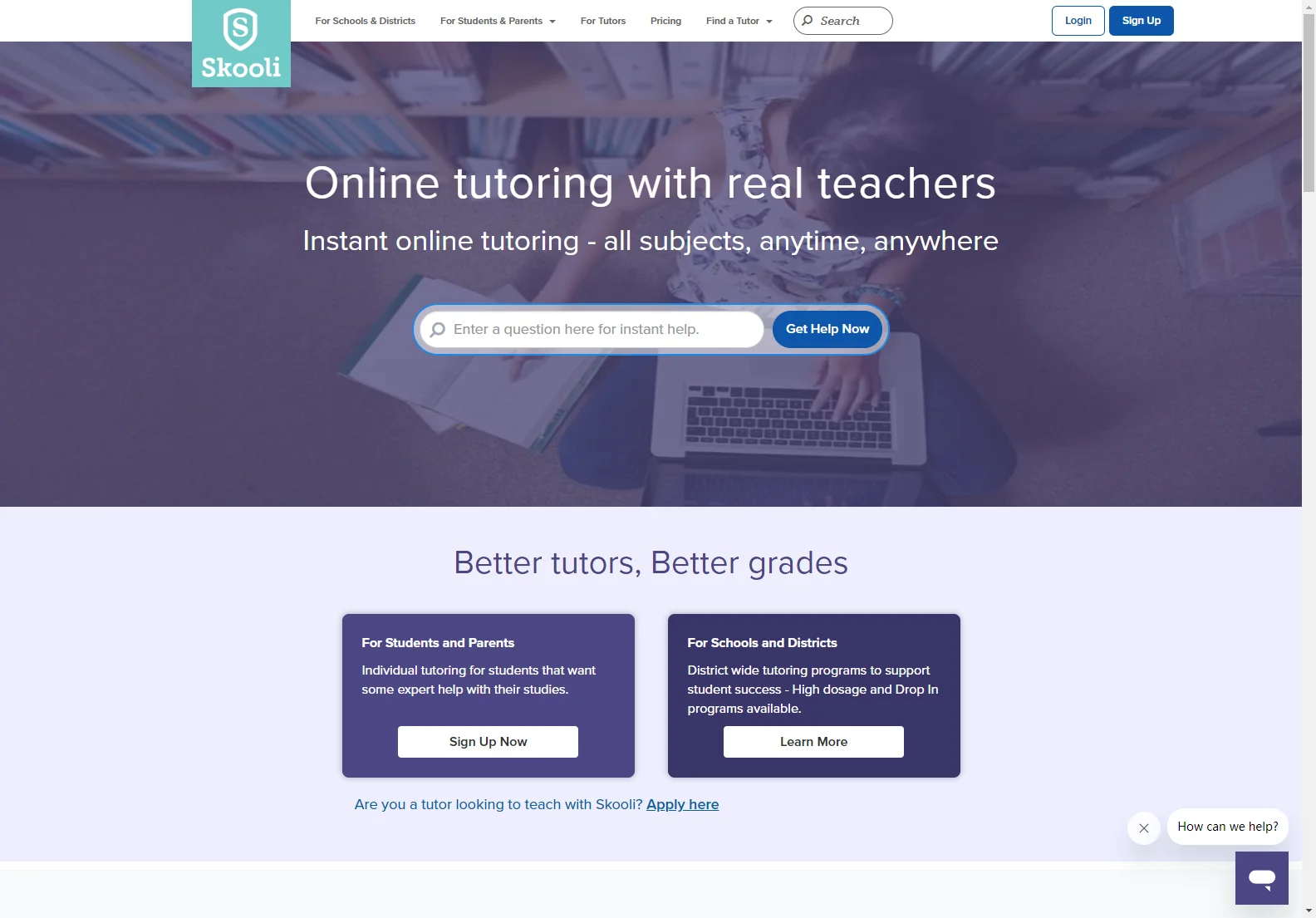 Skooli: Online Tutoring for Students, Parents, and Schools