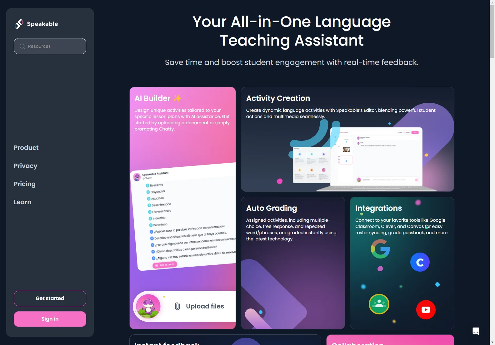 Speakable: AI-Powered Language Learning Platform for Enhanced Student Engagement