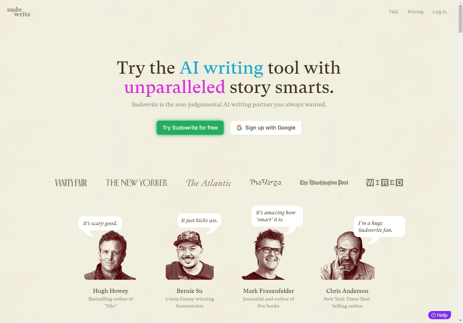 Sudowrite: AI Writing Partner for Fiction Authors