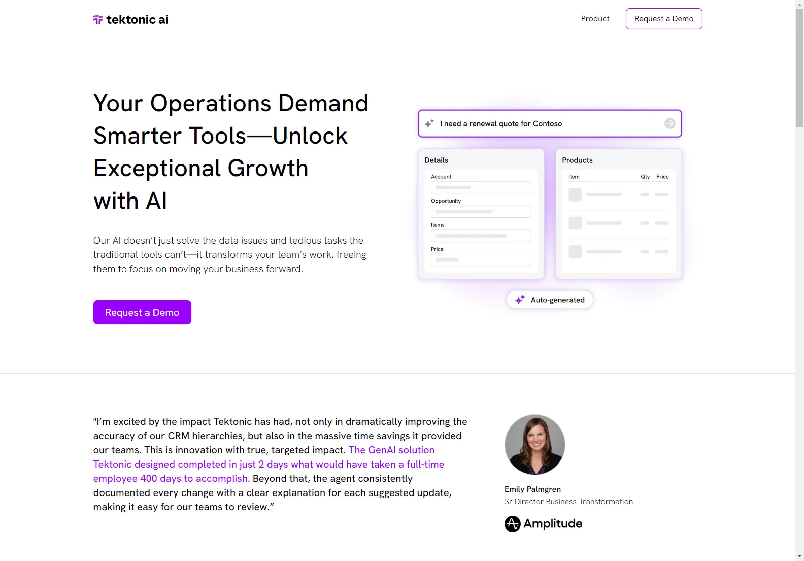 Tektonic AI: Generative AI for Business Operations