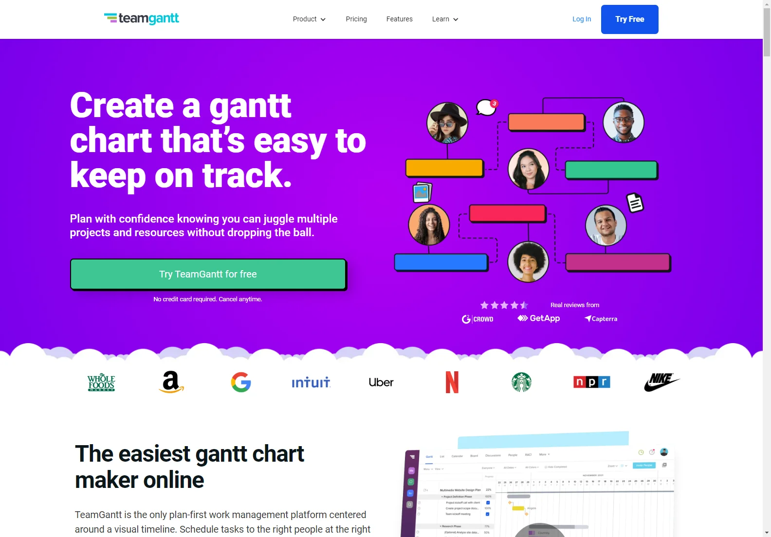 TeamGantt: The Easiest Online Gantt Chart Maker for Efficient Project Management