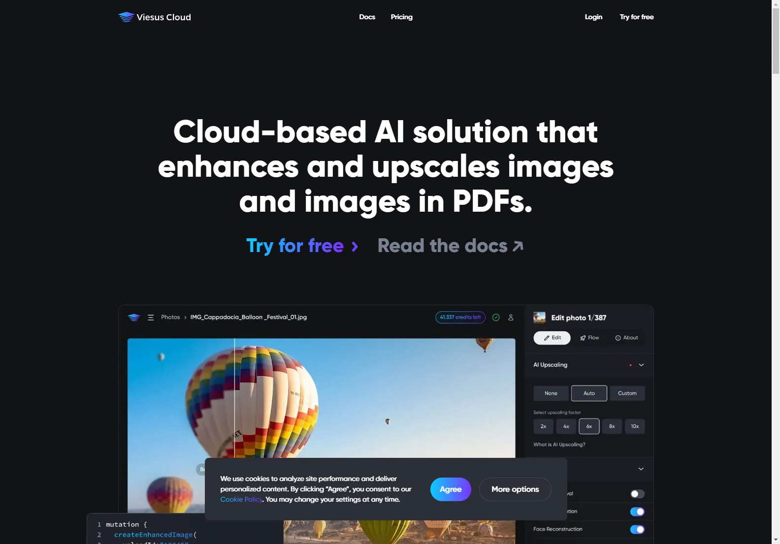 Viesus Cloud: AI Image & PDF Enhancement - Upscale & Enhance Your Visuals