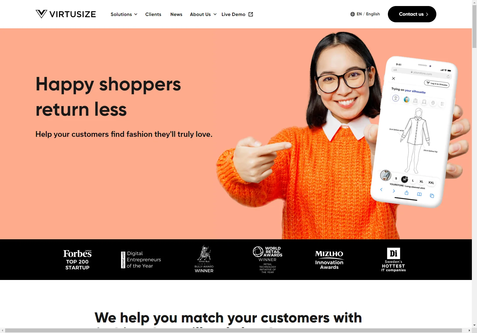 Virtusize: AI-Powered Virtual Try-Ons for Enhanced Online Shopping