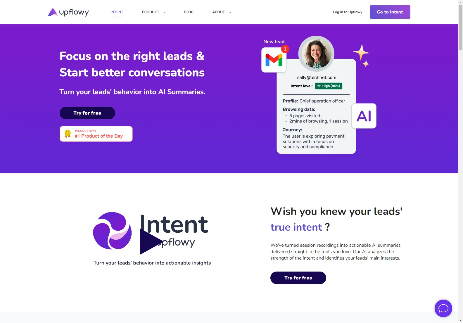 Intent: AI-Powered Lead Intent Analysis for Better Sales Conversations