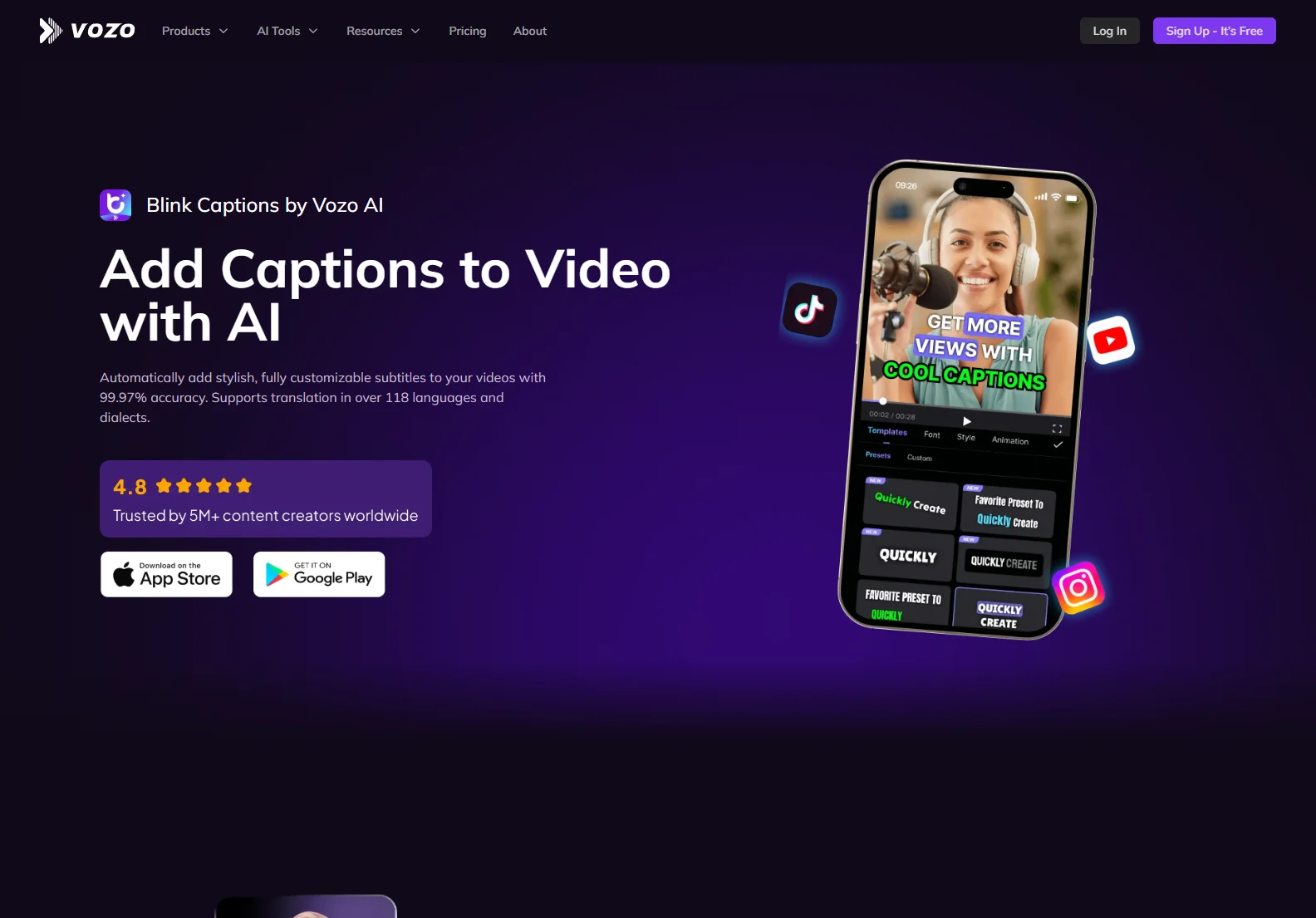 Blink Captions: AI-Powered Video Captioning for Enhanced Engagement