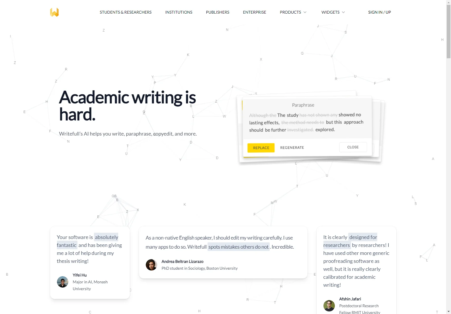 Writefull: AI-Powered Academic Writing Assistant for Students & Researchers